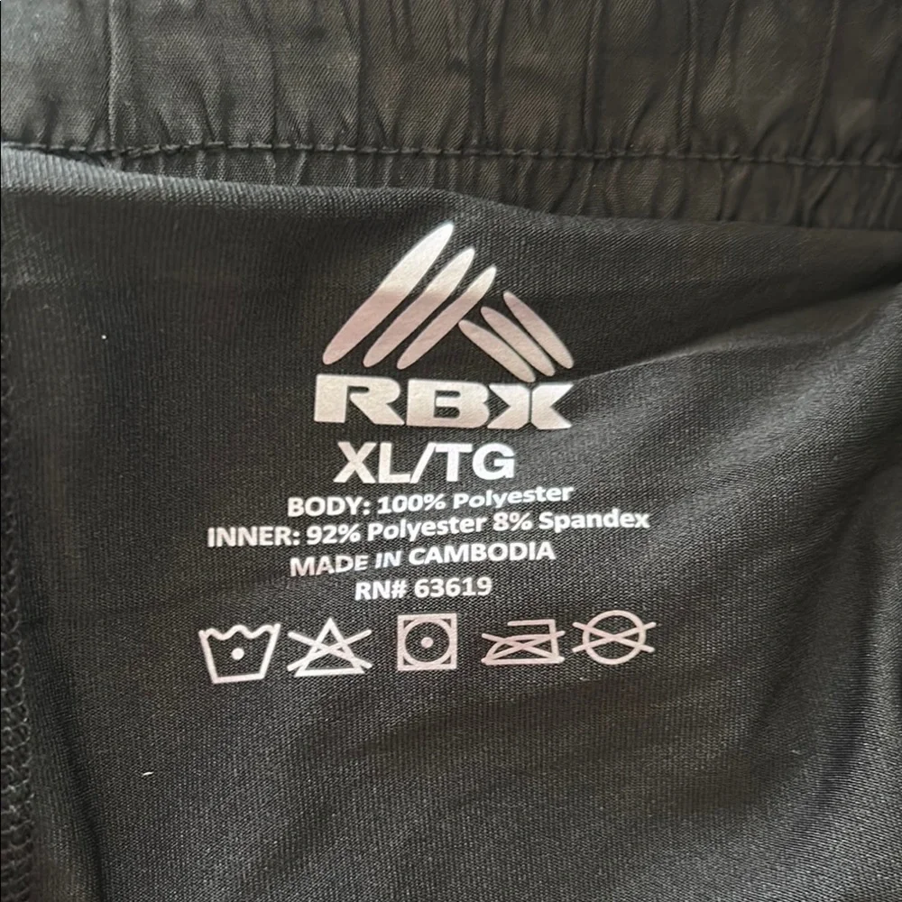 RBX Black and Pink Athletic Shorts with Elastic Waistband - Picture 4 of 5